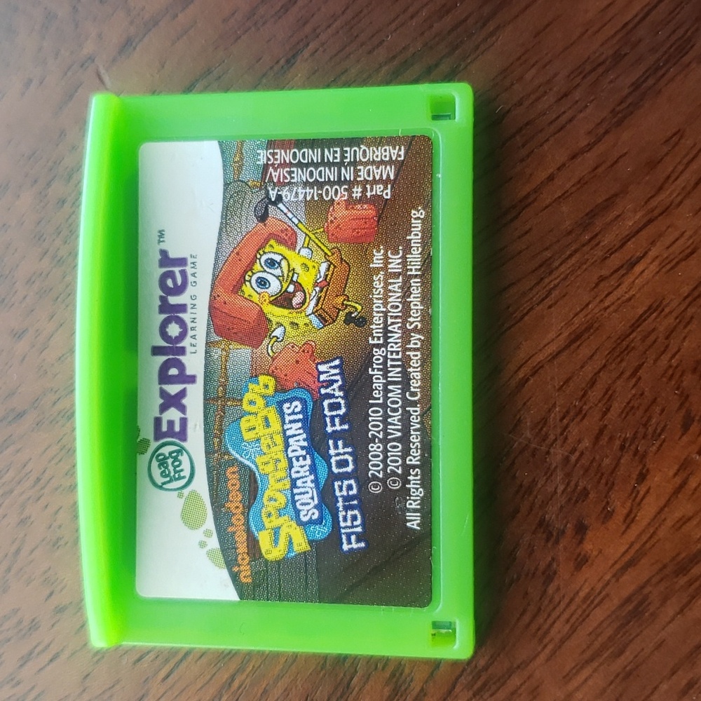 Leap Frog Explorer Game SpongeBob SquarePants Fists Of Foam